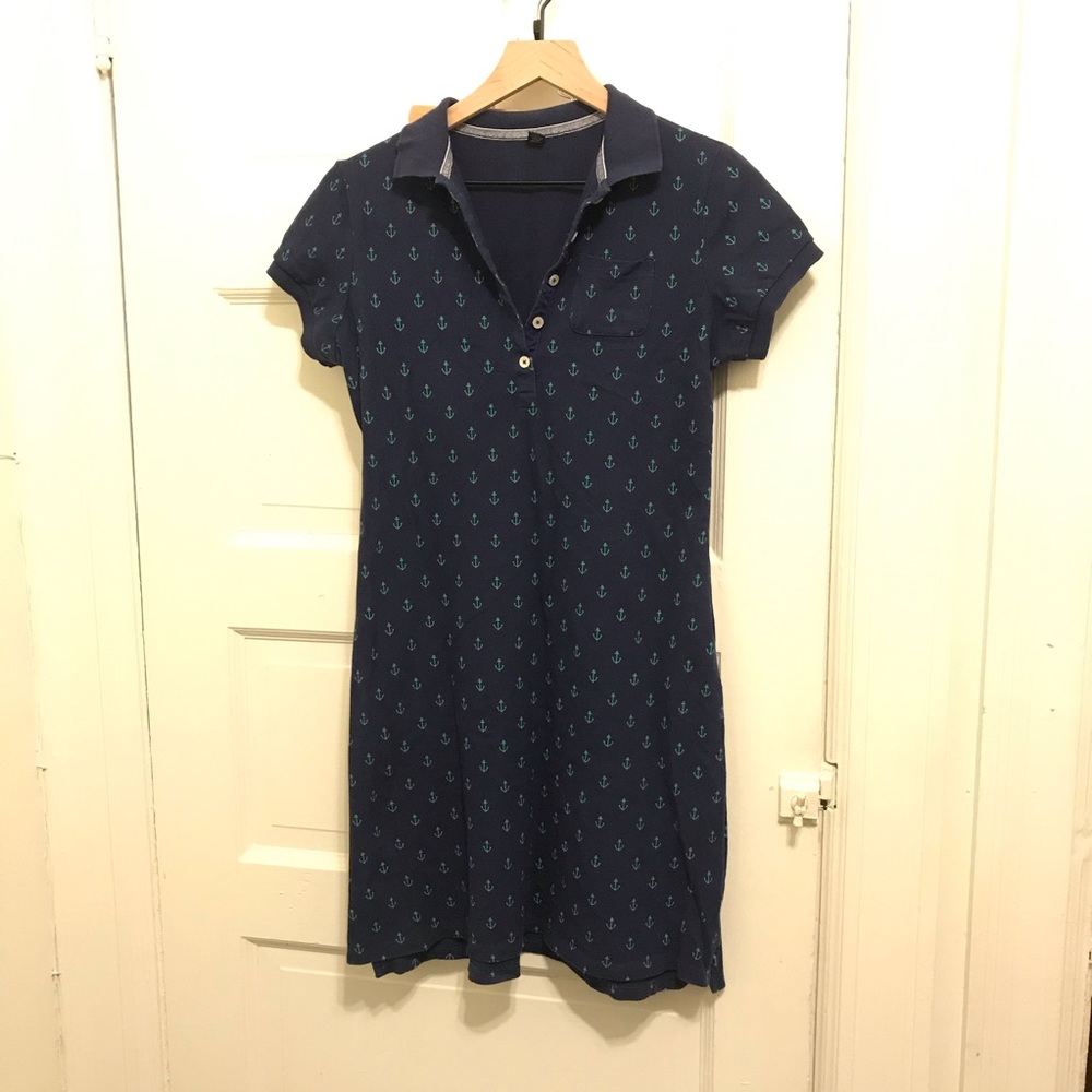 Lands’ End Nautical Anchor Polo Dress